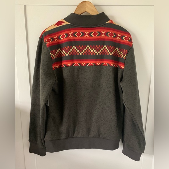 NWT OUTBACK TRADING COMPANY, WOMENS CHARCOAL HARLOW SWEATSHIRT, AZTEC, M - Picture 2 of 12